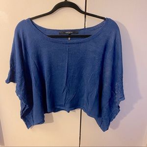 Blue cropped sweater top, size small EUC Mac & Jac